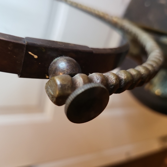 Bronze / Brass Vintage Lady Golfer Desktop Mirror Rare - Picture 9 of 14